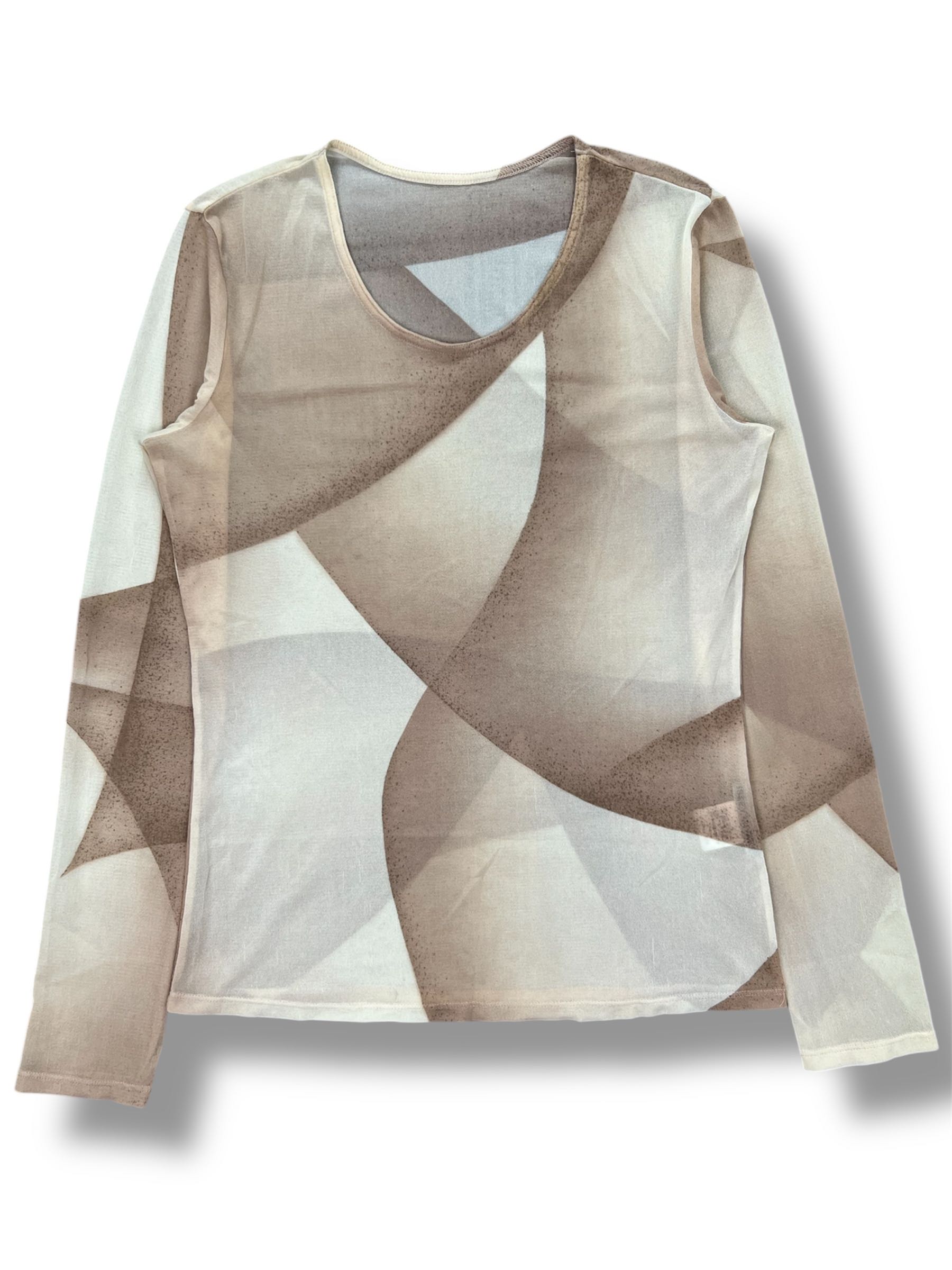 Issey Miyake Geometric Pattern Mesh Shirt - 1