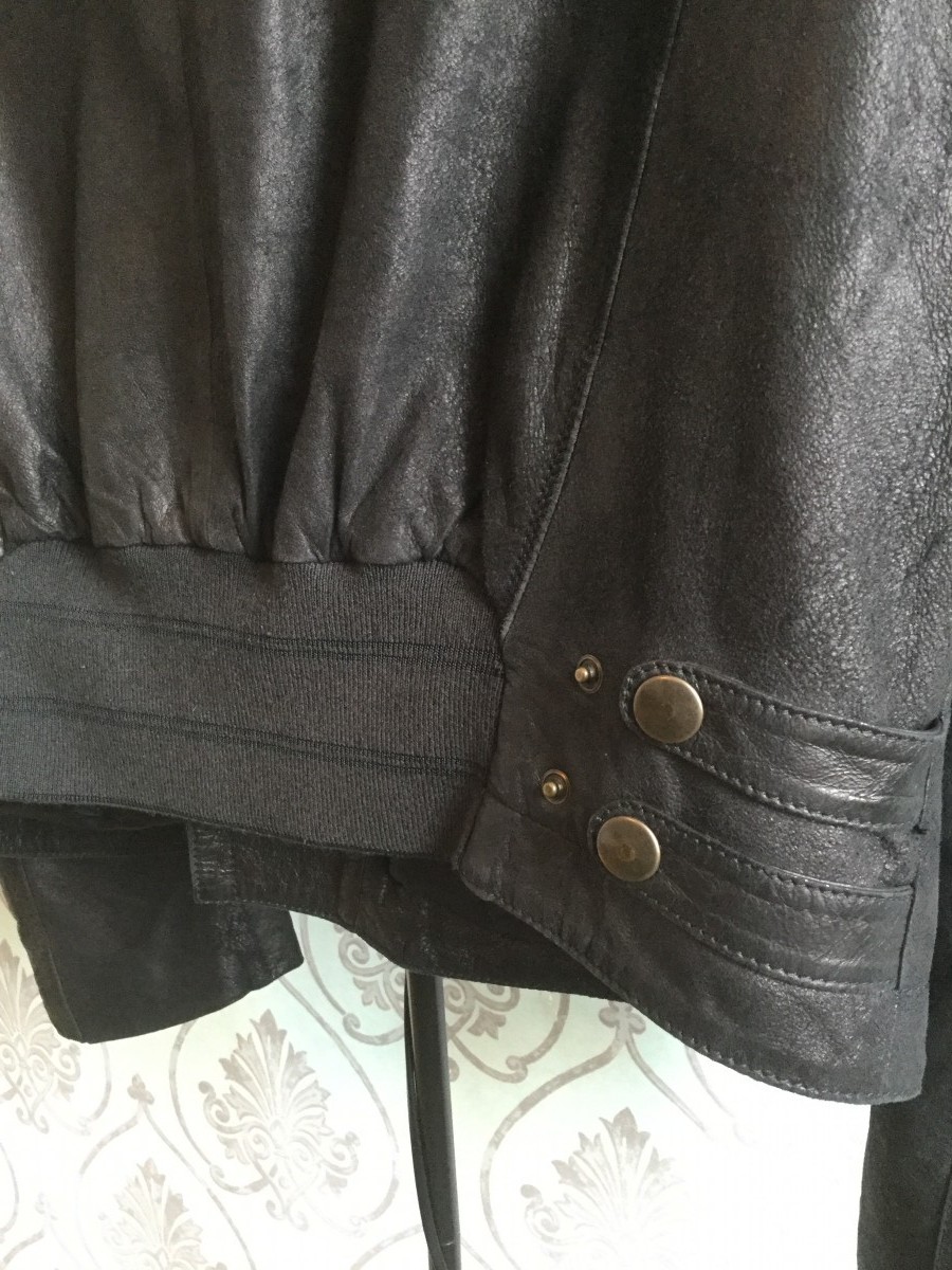 Angelos Frentzos - Black leather jacket. Like Vetements or Damir Doma jackets - 4