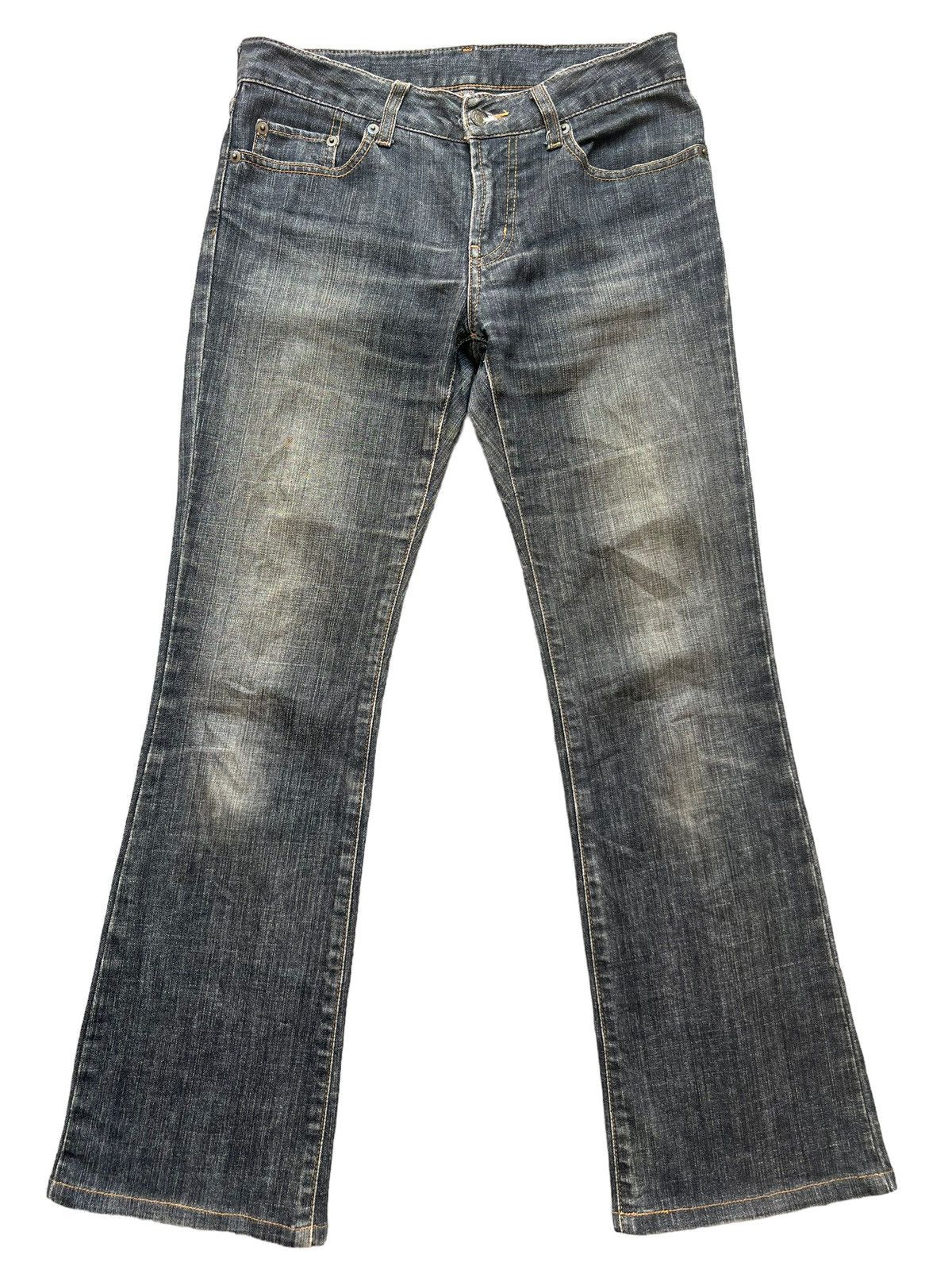 Uniqlo Black Low Rise Bootcut Flare Denim Jeans 30x29 - 2
