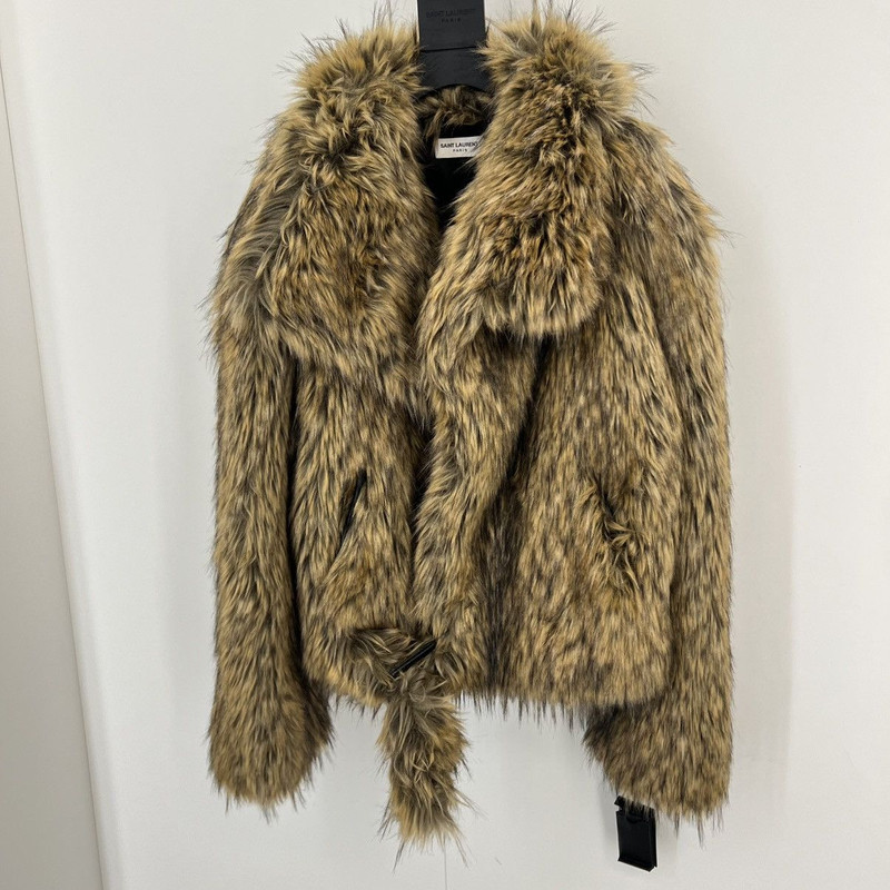 Saint Laurent Oversized Faux Fur Coat in Large - 1