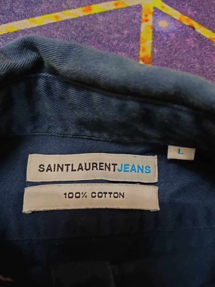 YSL Embroidered Small Logo Shirt - 3