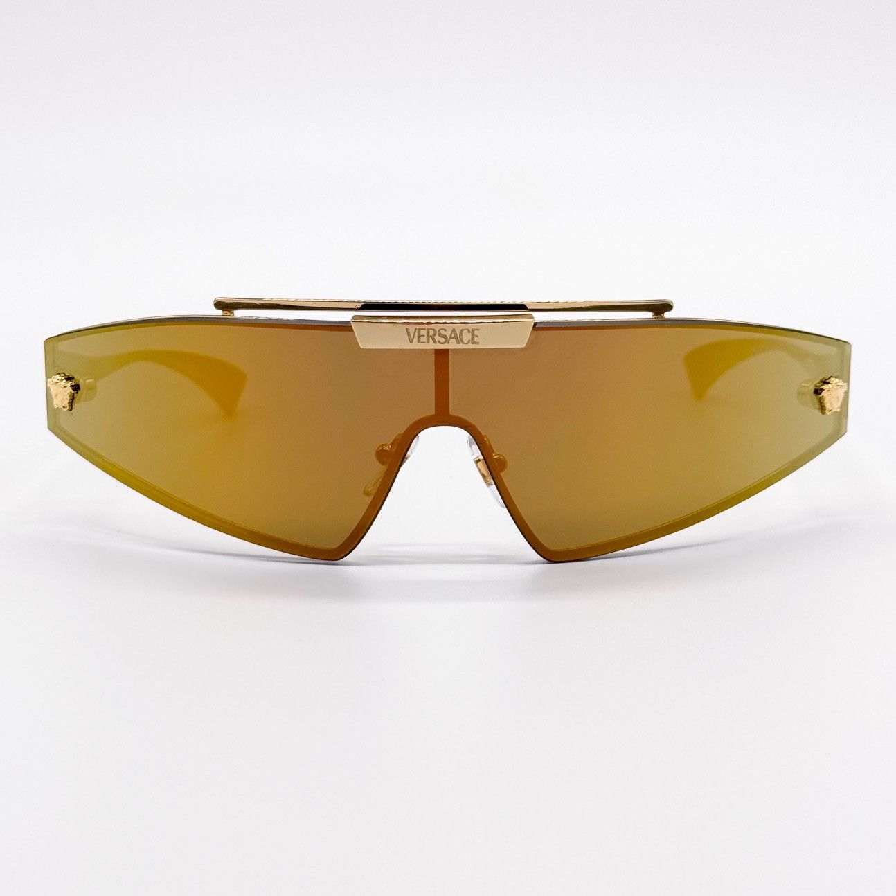 NEW VERSACE VE2265 1002/87 SHIELD MOD 2265 GOLD SUNGLASSES - 10