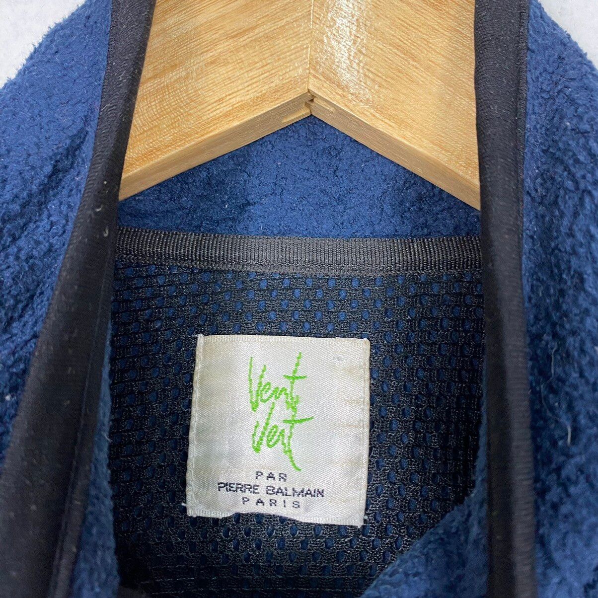 Vent Vert Pierre Balmain Small Logo Zipper Fleece Size M - 9