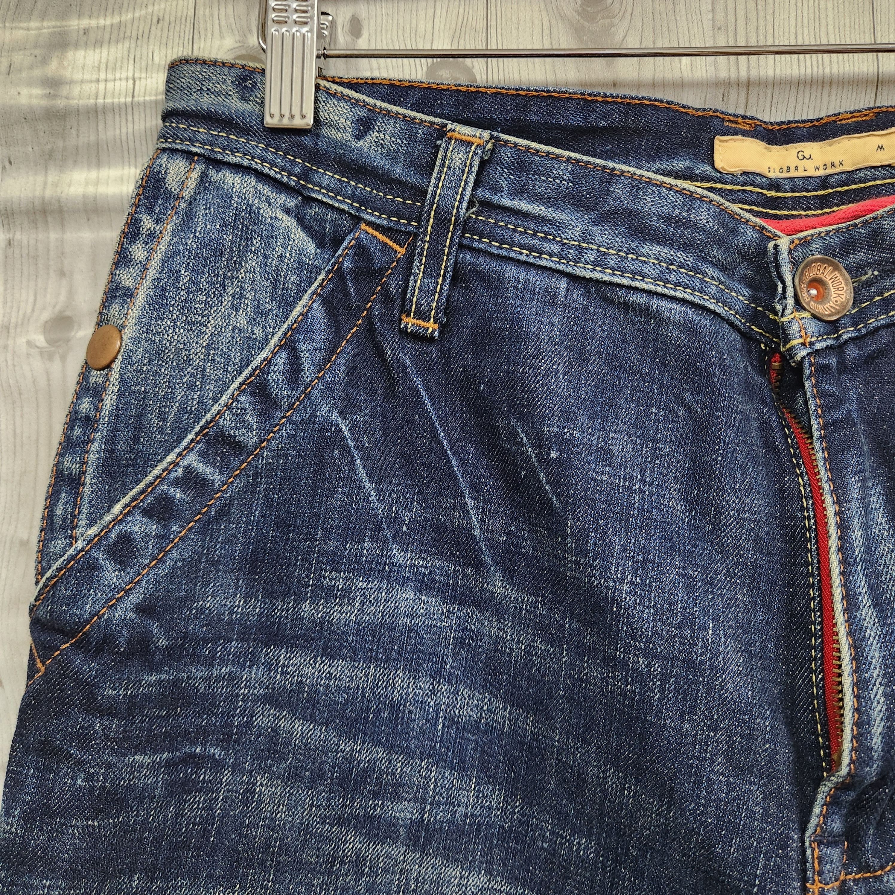 Global Work Denim Four Front Pockets Japanese Indigo Jeans - 4