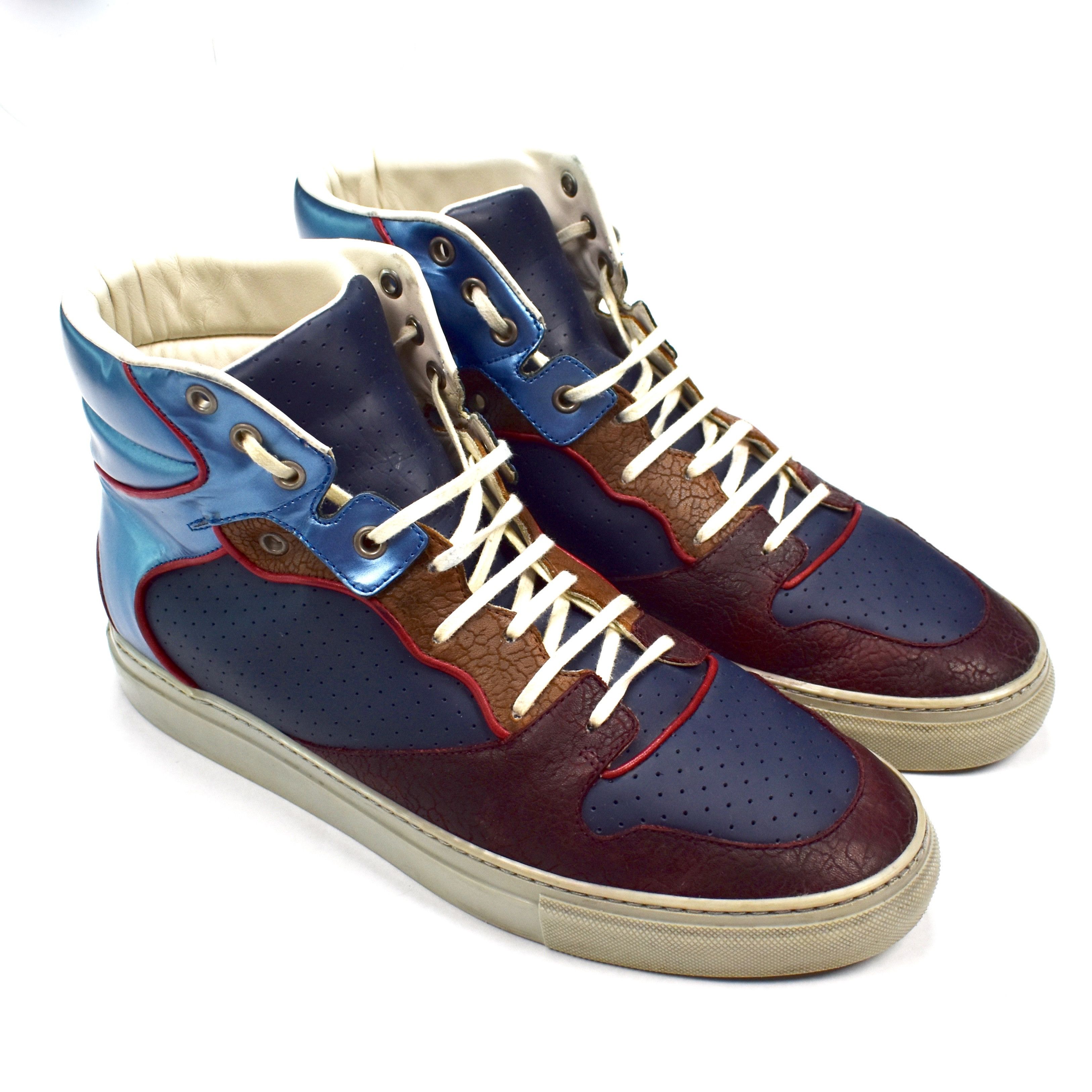 Balenciaga Multi Material High Top Dunk Sneakers - 1