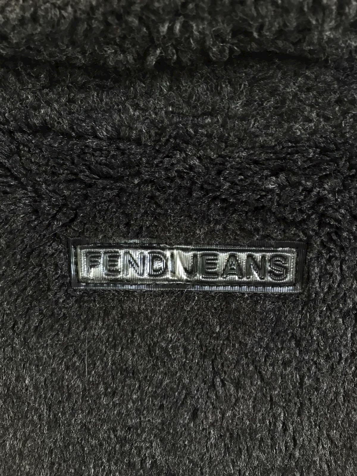 FENDI Jeans Boa Coat/ Fur Jacket Made in Italy - 10