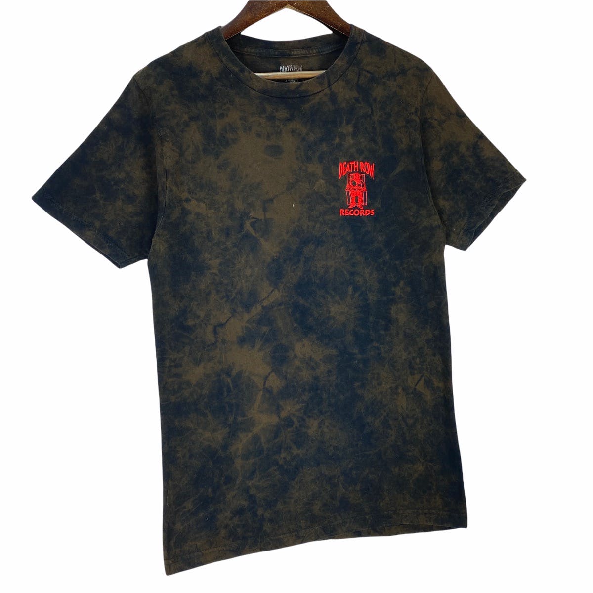 Death Row Records Acid Wash Embroidery T Shirt - 4