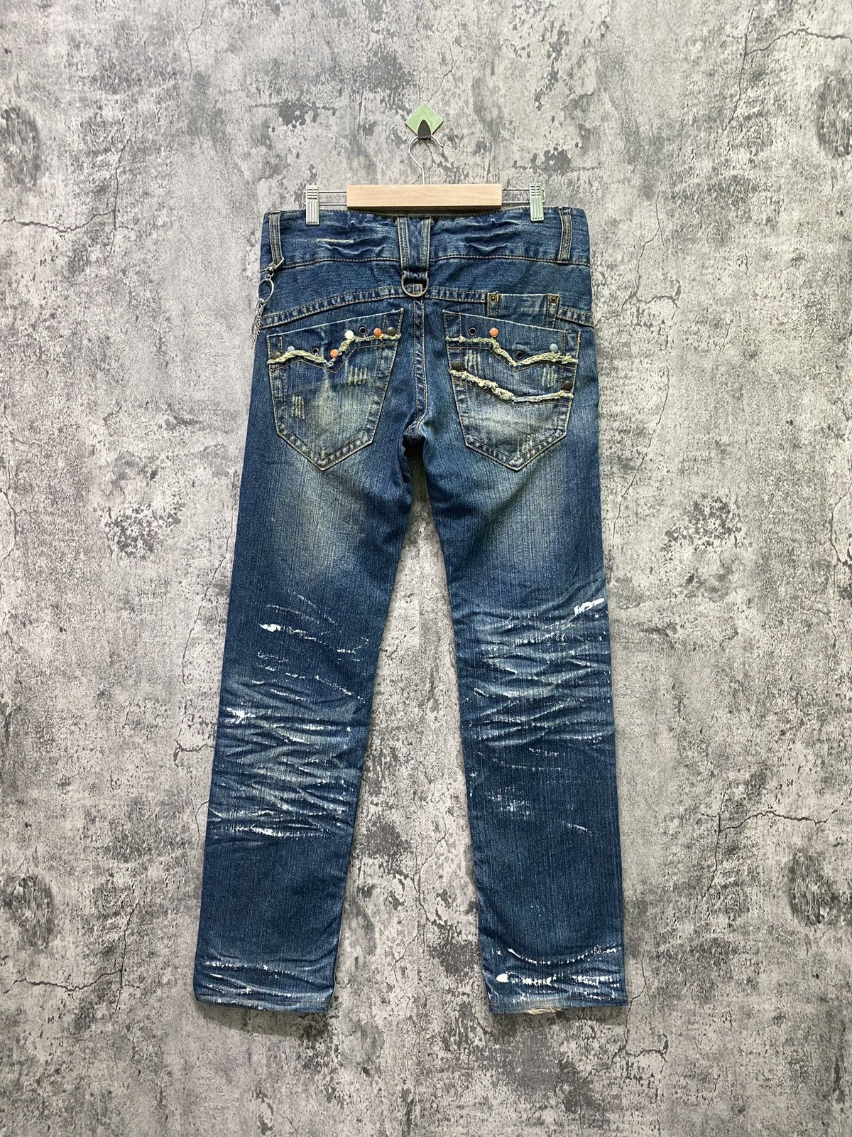 Japanese Brand - Japan BS RAW Distressed Paint Splash Pants - 2