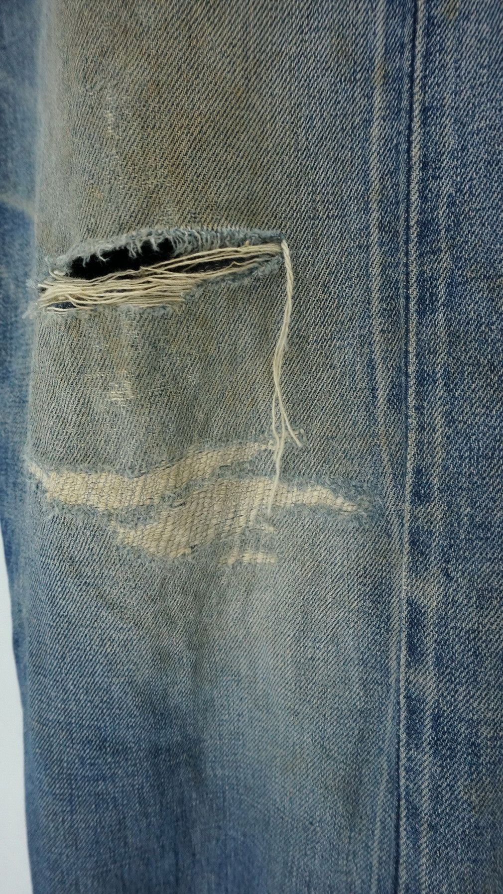 🔥 Vtg EDWIN 13oz Grand Blue Selvedge Worn Out Aging Denim - 10