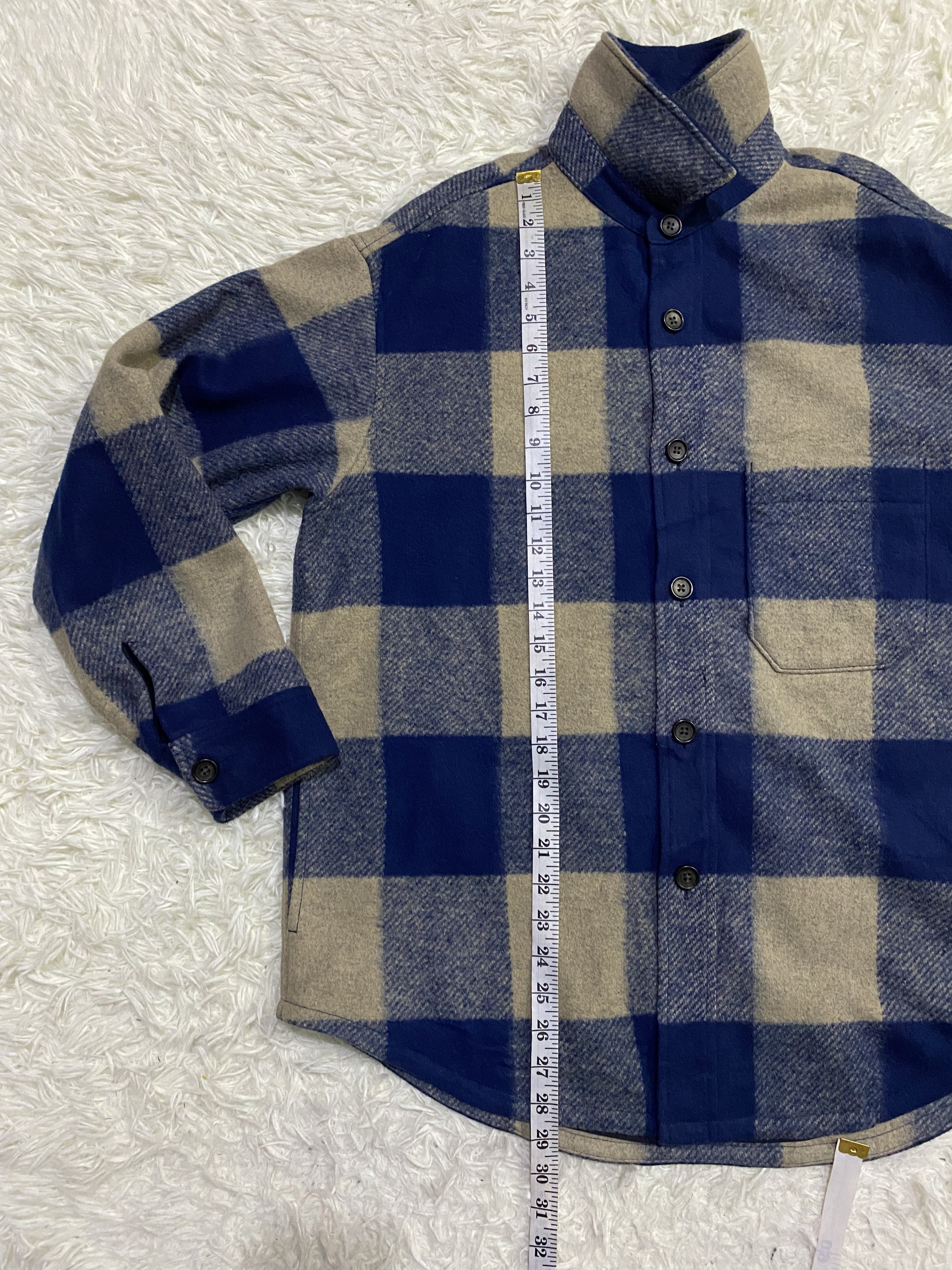 Flannel - Uniqlo Polyester Rayon Button Up Checked Flannel - 13