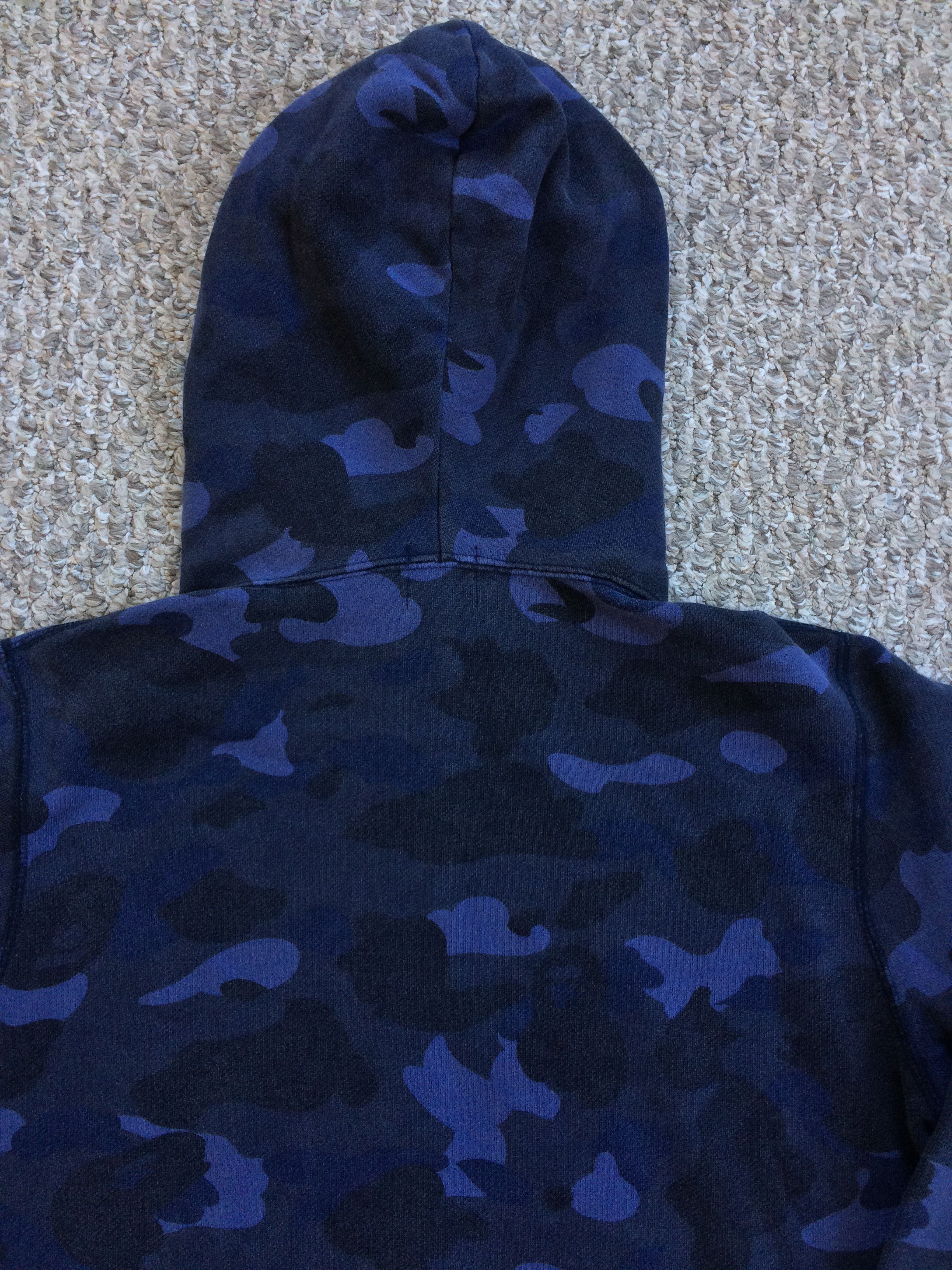 OG Bathing Ape Blue Camo Full Zip Hoodie - 7