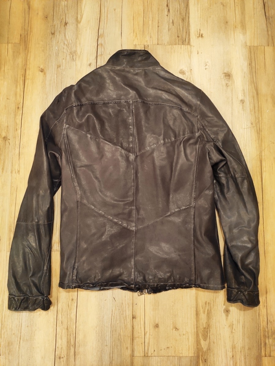 Giorgio Brato - Washed leather biker jacket.Like GUIDI or Julius - 2