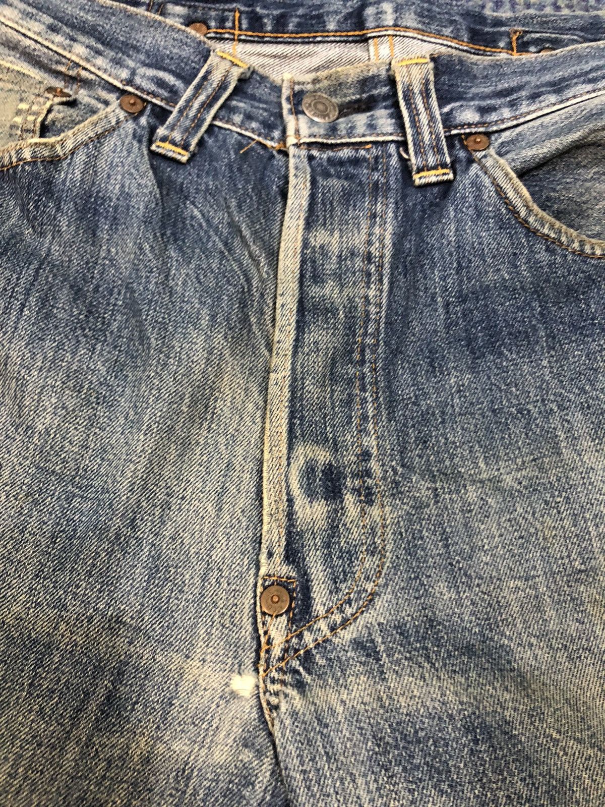 Vintage - Levis 501XXc Big E Selvedge Button 555 Denim - 6