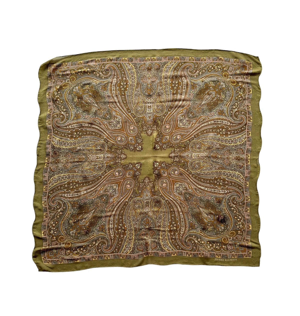 Vintage Silk Scarves Paisley Design - 6