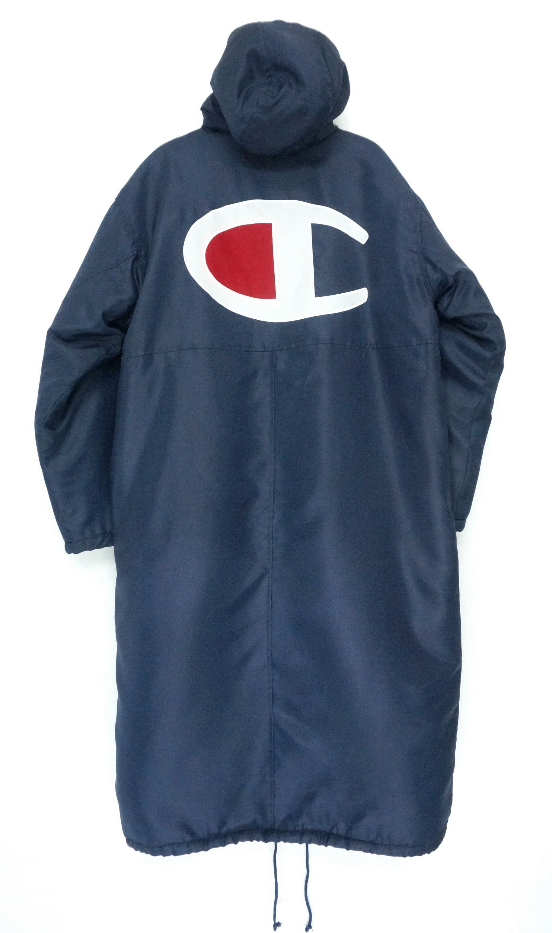 Vintage CHAMPION Long Jacket Big Logo Embroidery - 1