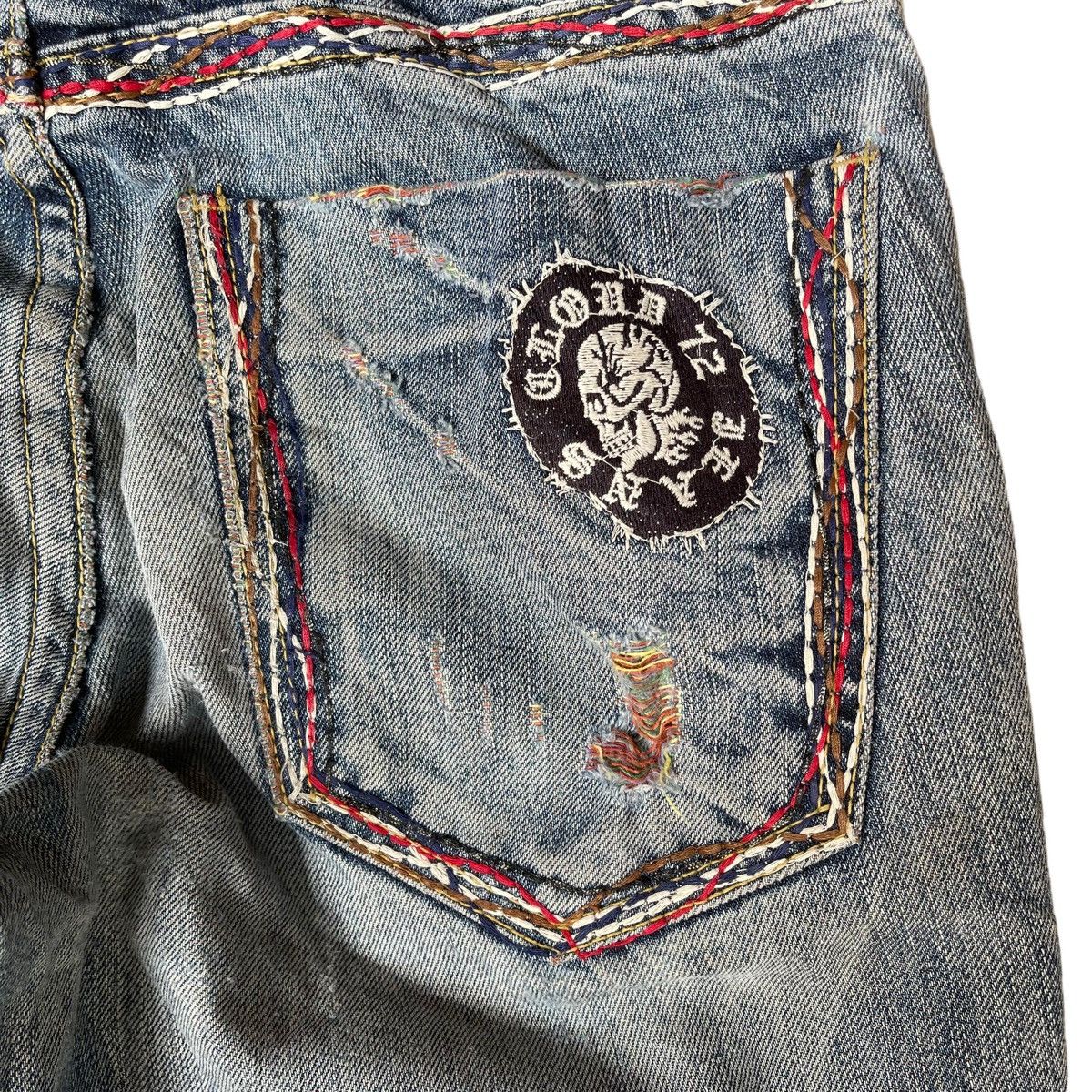 ✅BINDING NOW✅ Japanese Cloud72 Skull Jeans Disteressed Rare - 11