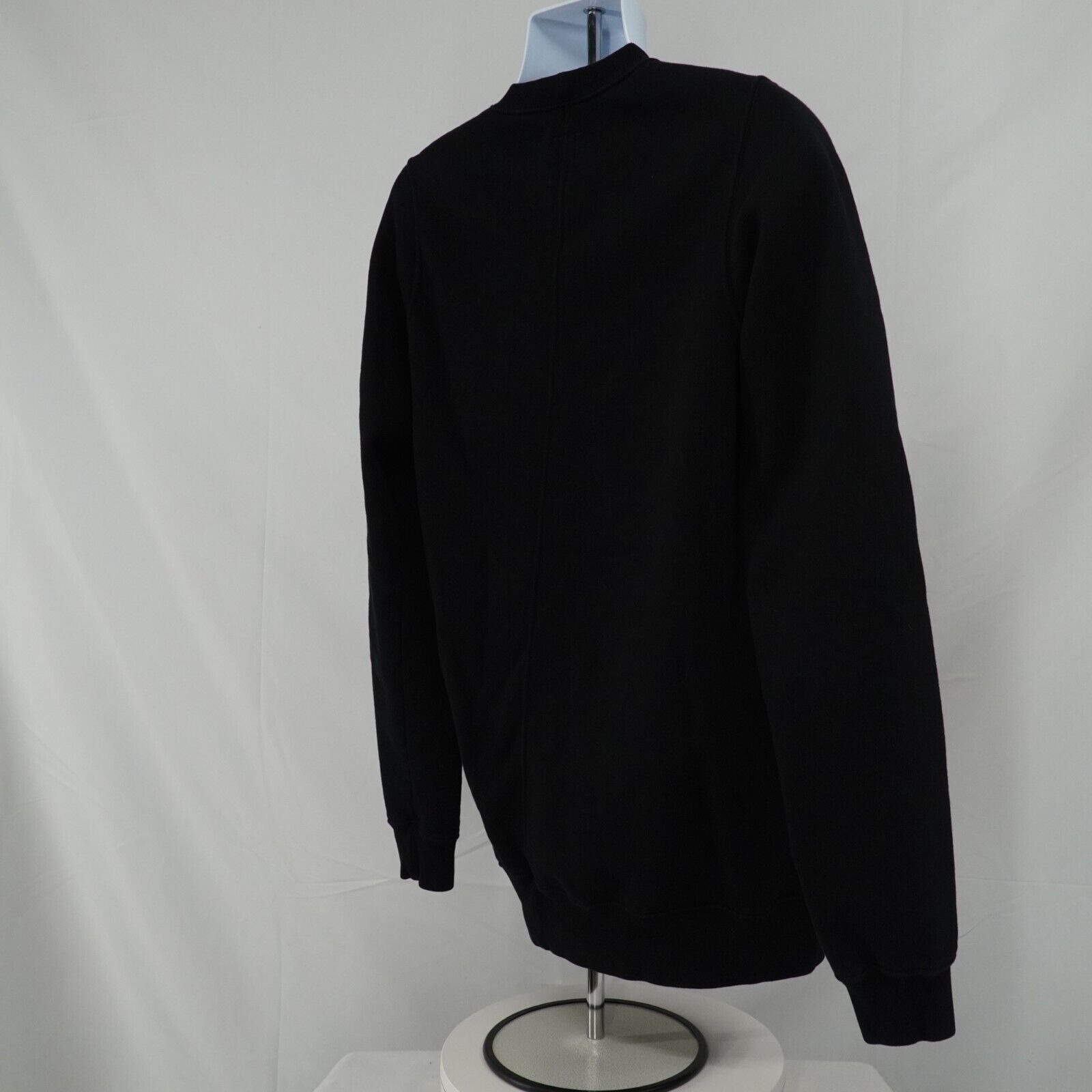 Black Crew Neck Long Sleeve Shirt Cotton - 10