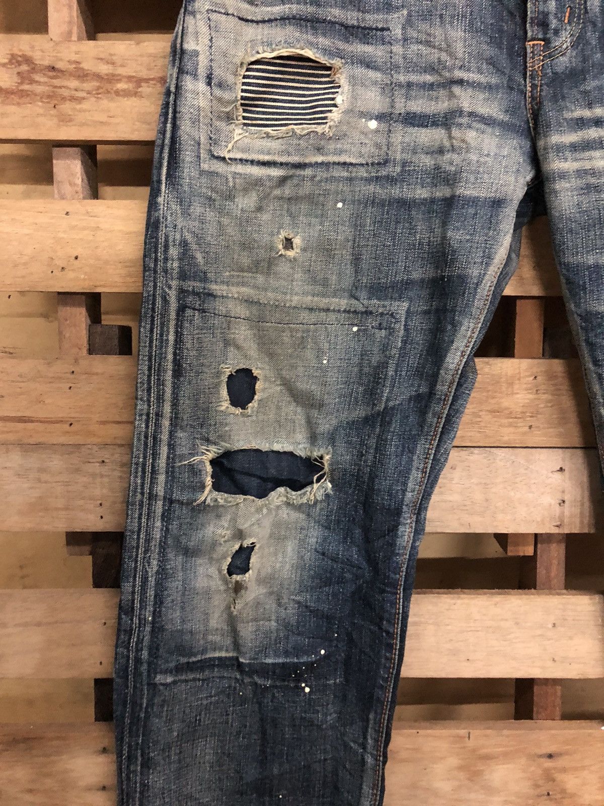 Edwin Jeans 503 Distressed Patchwork Design - 4