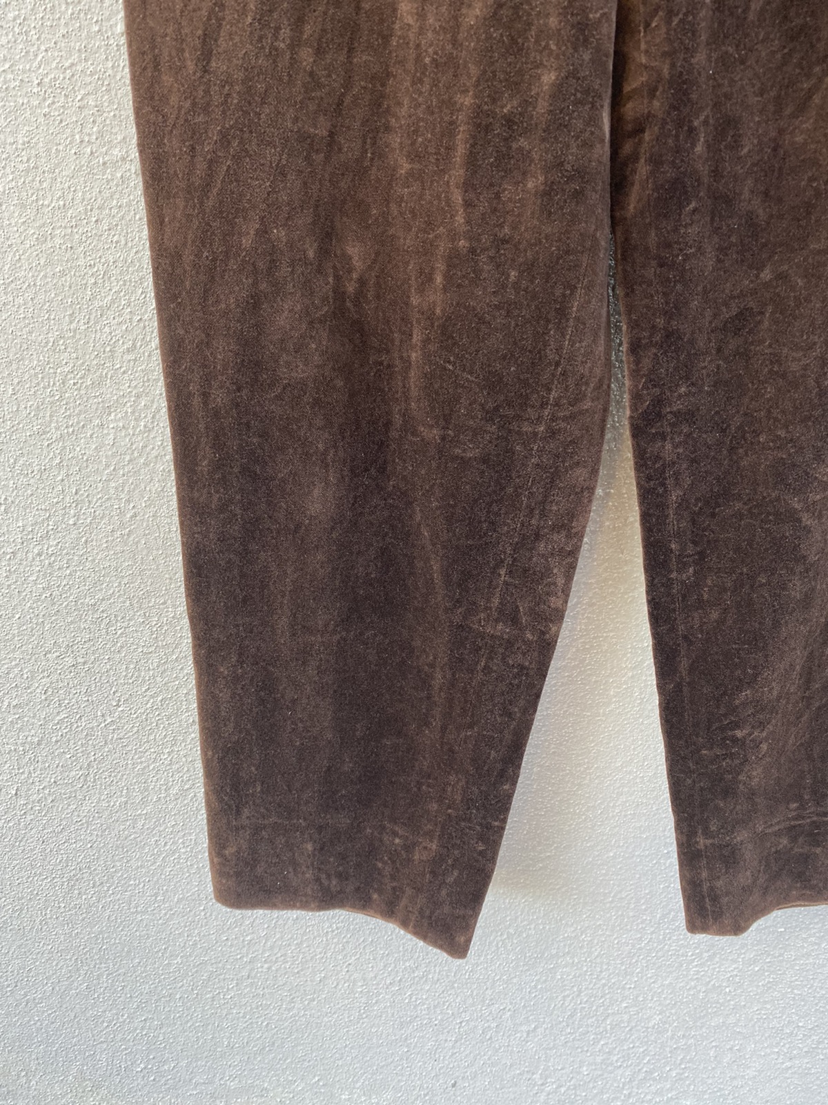 Vintage Dries Van Noten Brown Velvet Trousers - 4