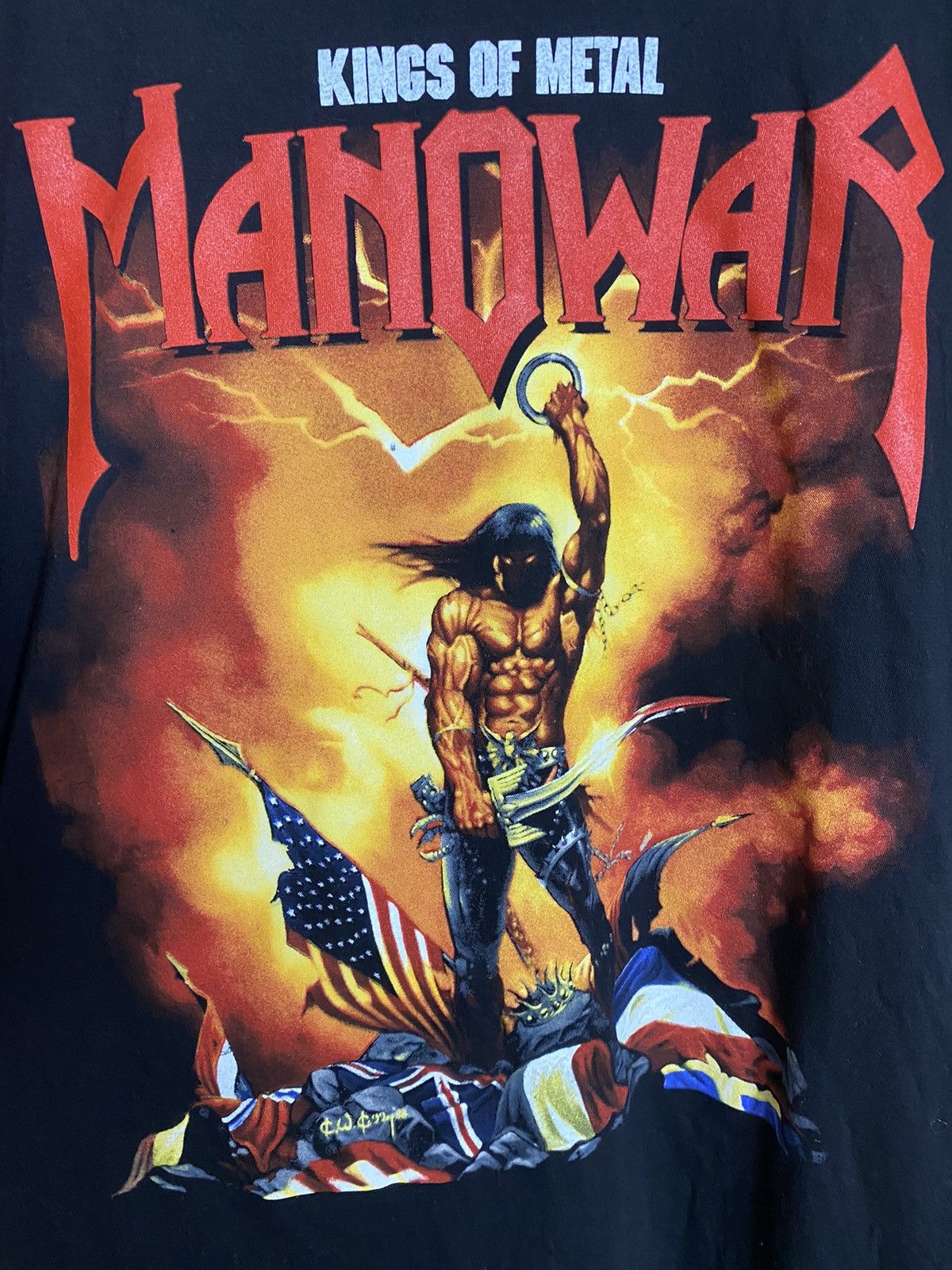 Vintage Euro 90s Manowar World Tour Tshirt - 2