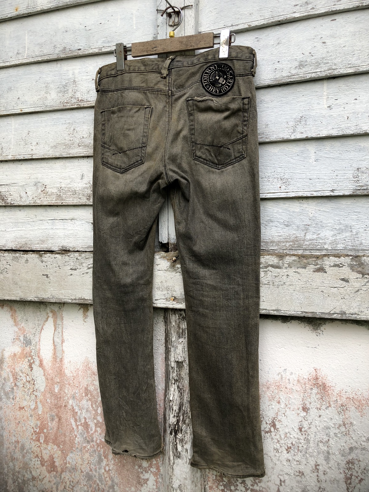 Vans Joey Ramone Black Rusty Washed Distressed Denim Pant - 4