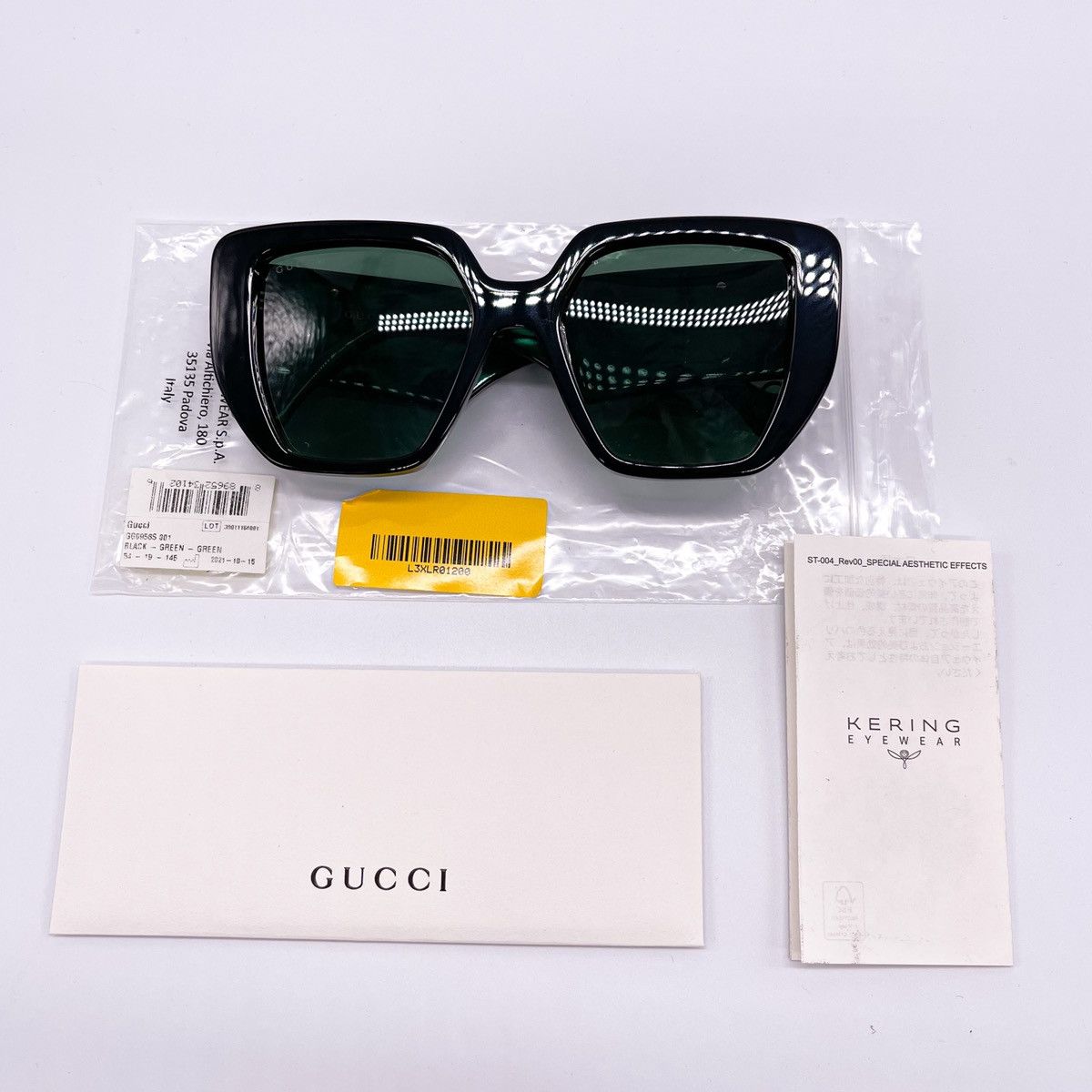 NEW GUCCI GG0956S 001 BLACK GREEN WOMEN’S SUNGLASSES GUCCI - 13