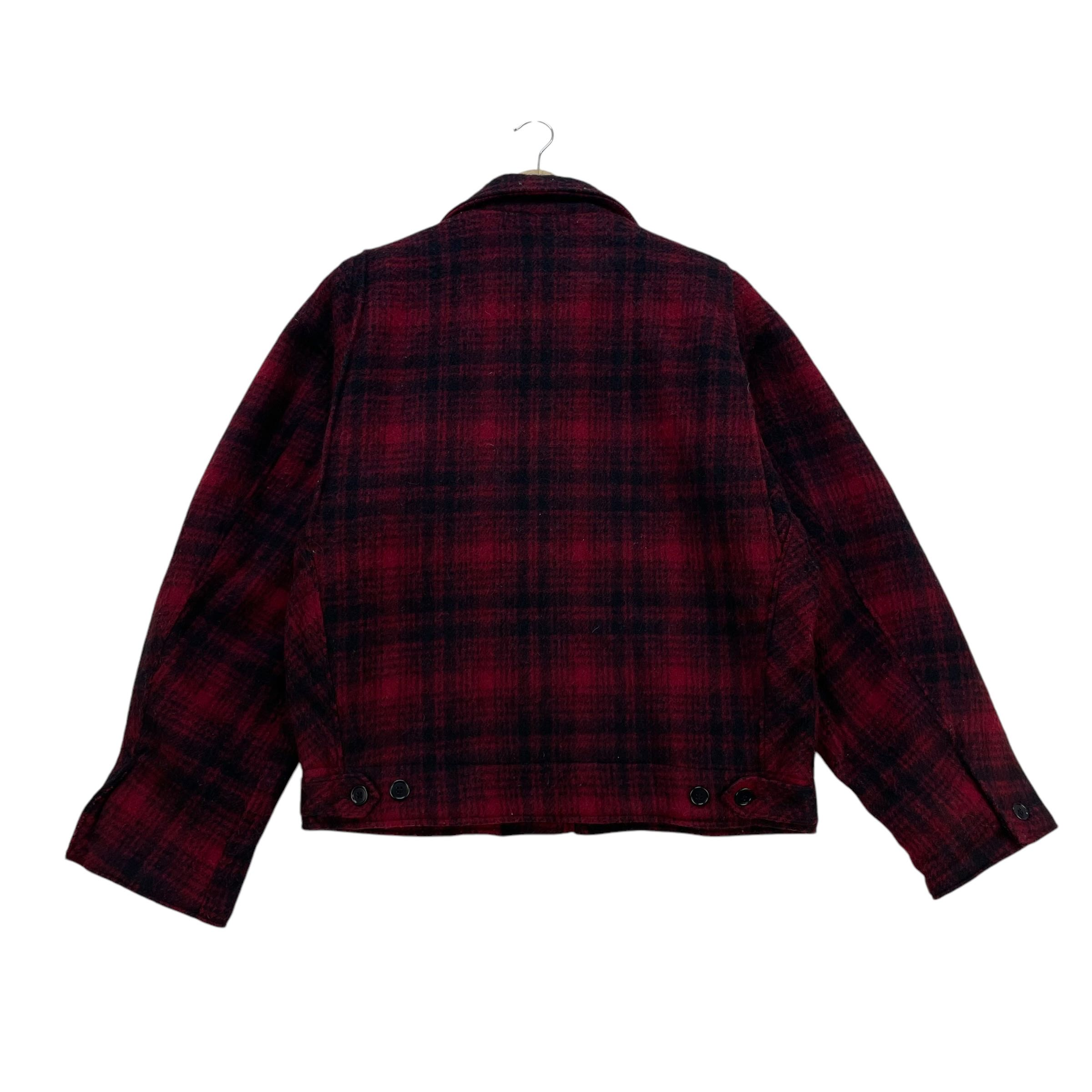 Vintage Schott Crafted With Pride Made In Usa Checked Shadow Plaid Jacket Size 42 - 2