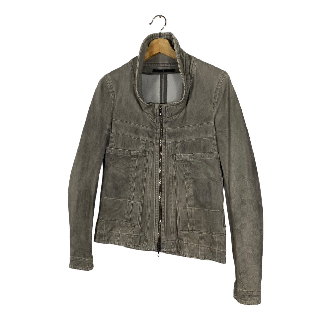 Julius Ss11 Knit Denim Jacket Size 1 (s) Grey Colour - 3