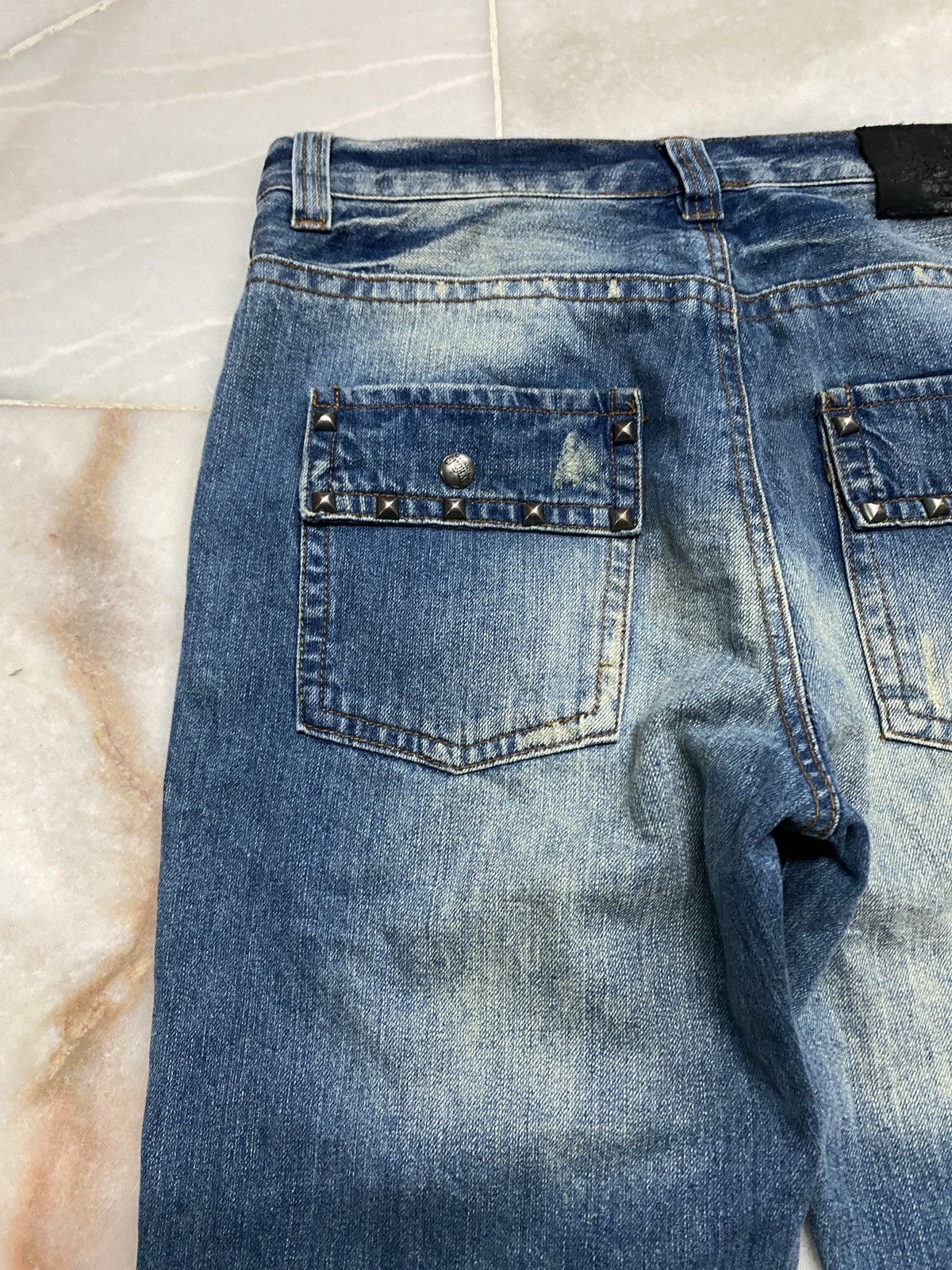 💥Vintage 90s Style Russ-K Bushpants Studded Sick Washed jean - 21