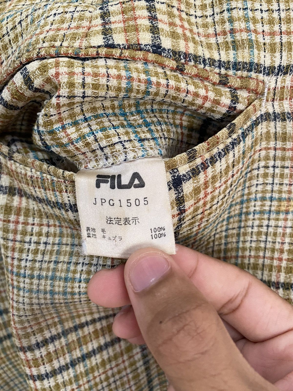 Vintage - RARE🔥 ICONIC FILA 80’s YELLOW CHECKERED LUXURY TROUSERS PANT - 8