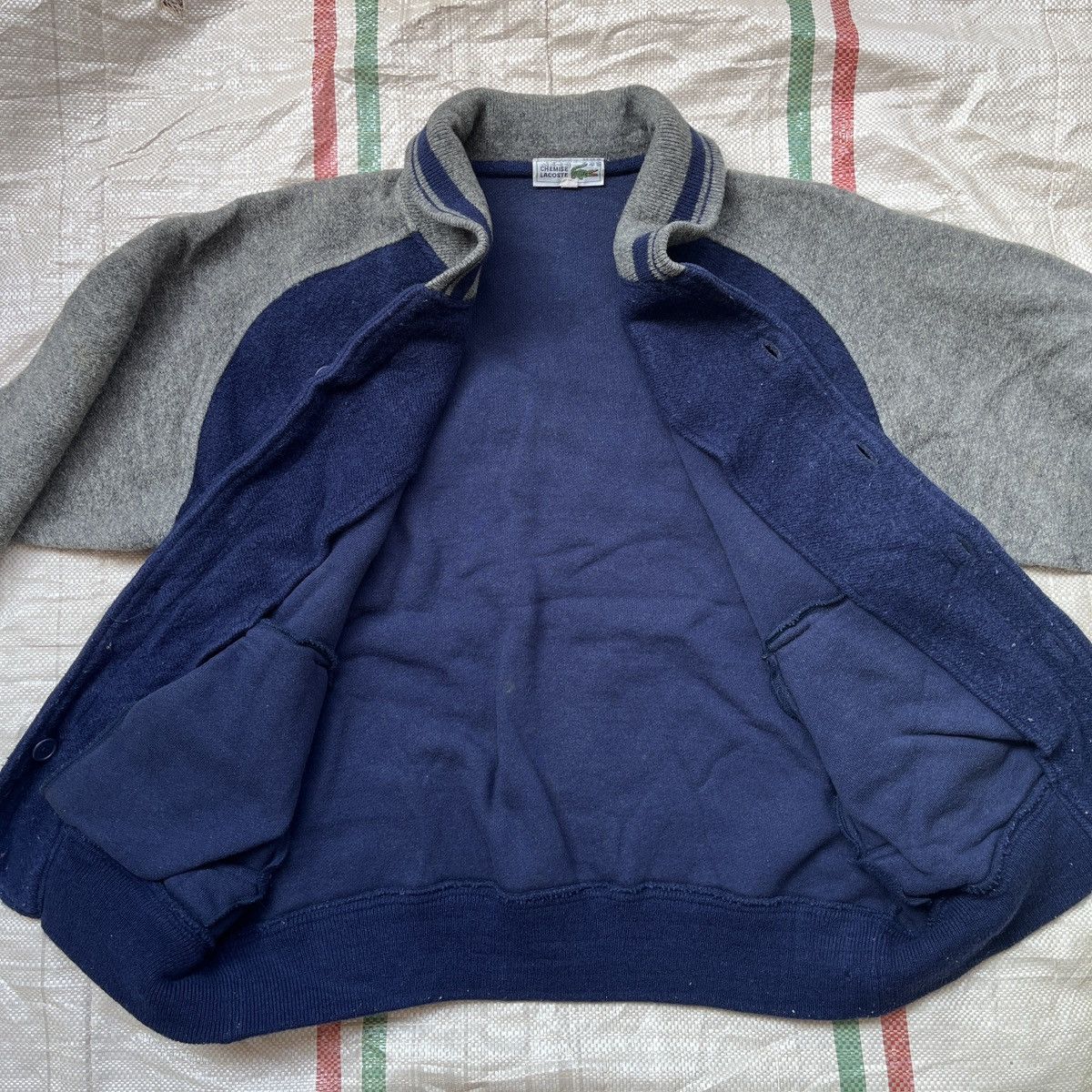 Bomber Style Jacket Lacoste Vintage 80s Sweater Japan - 15