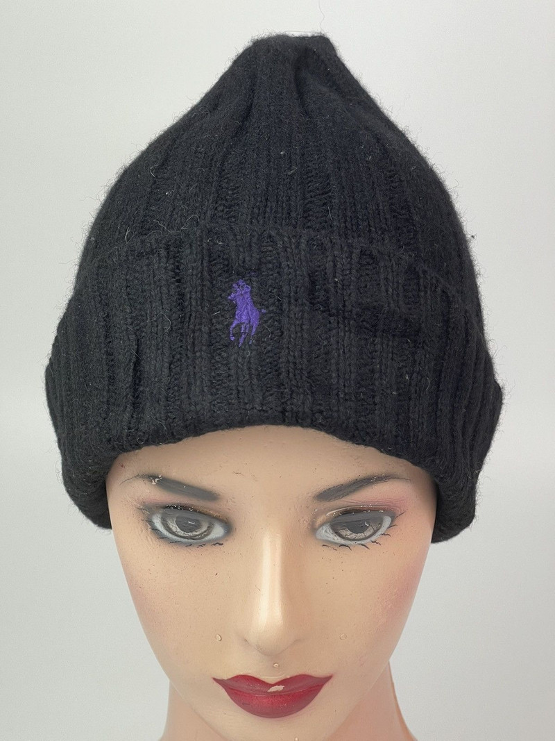 Vintage Small Pony Ralph Lauren Beanie Hat - 1