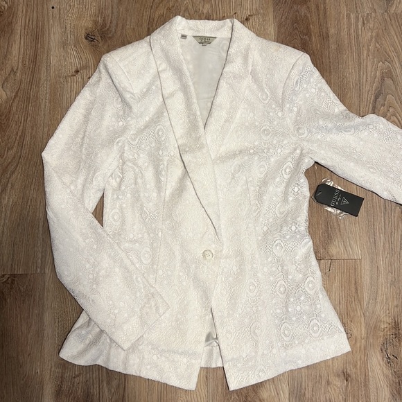 Guess White Lace Blazer - 2