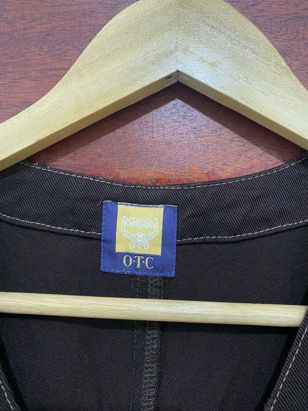 Mcm Button Up Brown Vest Made Japan - 7