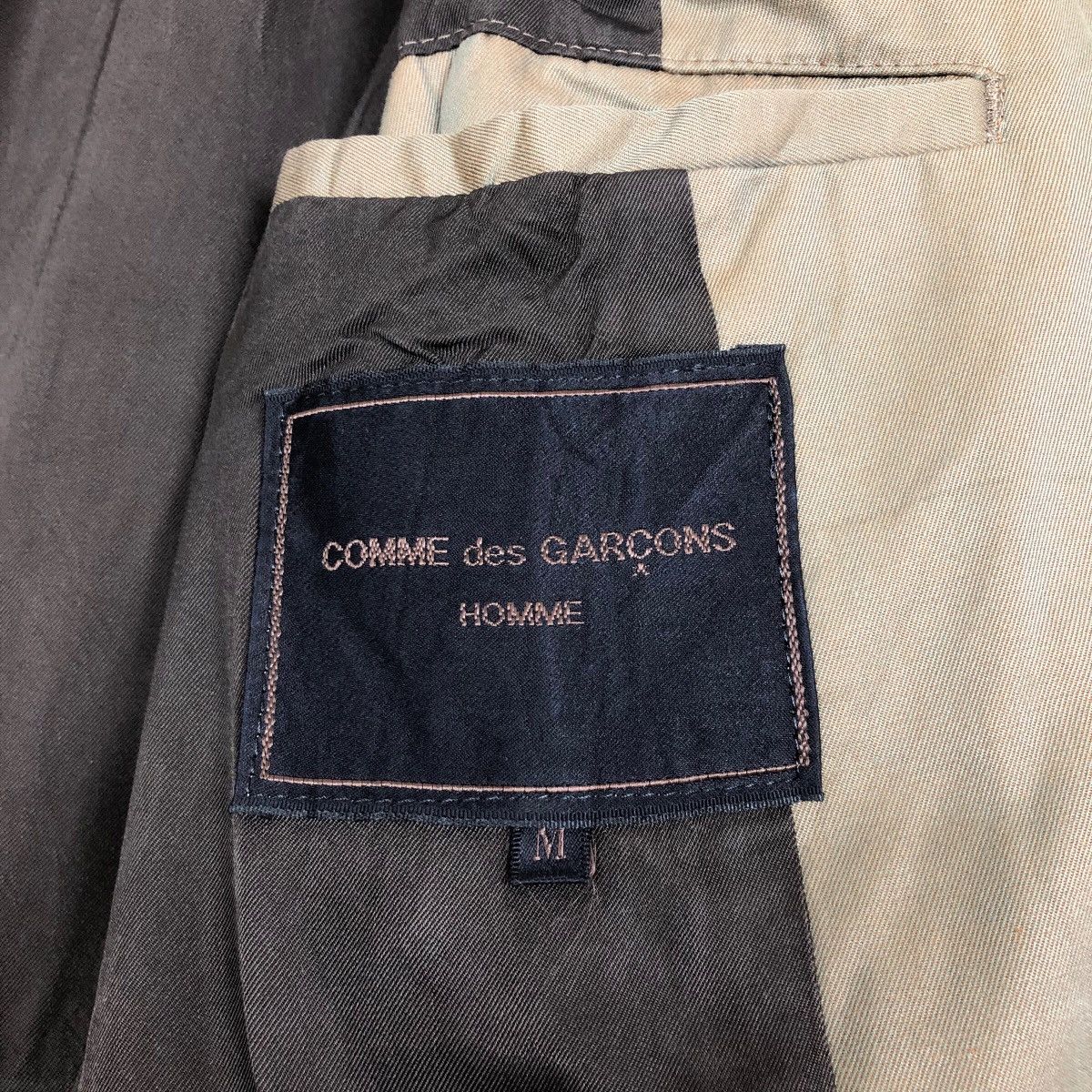 Vintage 90s Comme Des Garcons Homme Khaki Sphere Car Coat - 16