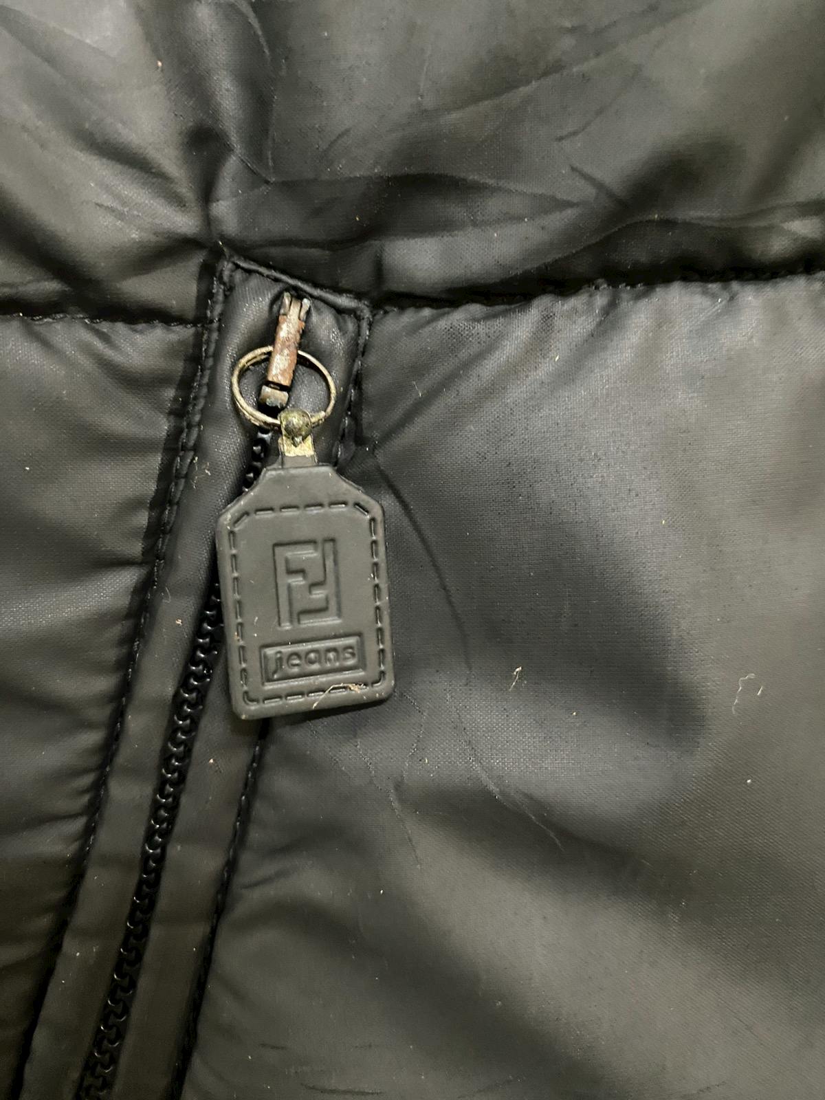 Distressed Fendi Monogram Zucca Reversible Puffer Jacket - 8