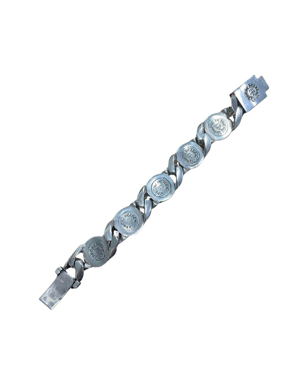 Multi element cross ball Cuban id link bracelet - 2