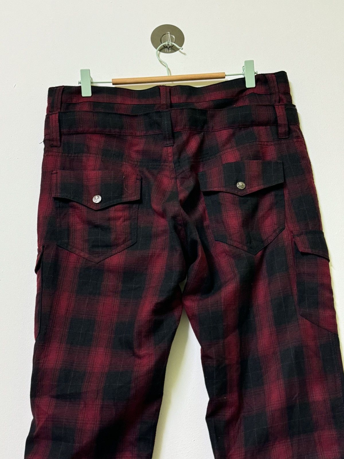 VINTAGE PLAID TARTAN DOUBLE FOCUS STACKED PANT - 11