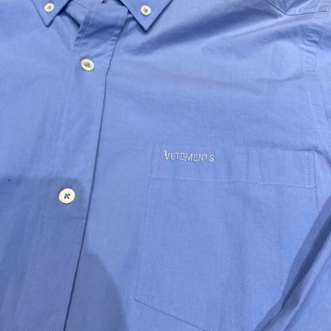 VETEMENTS double collar double sided button up shirt - 3