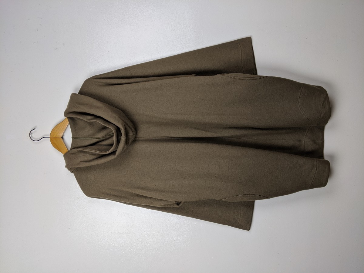 Green - Jurgen Lehl Asymmetrical One Button Coat Jacket Wool - 7