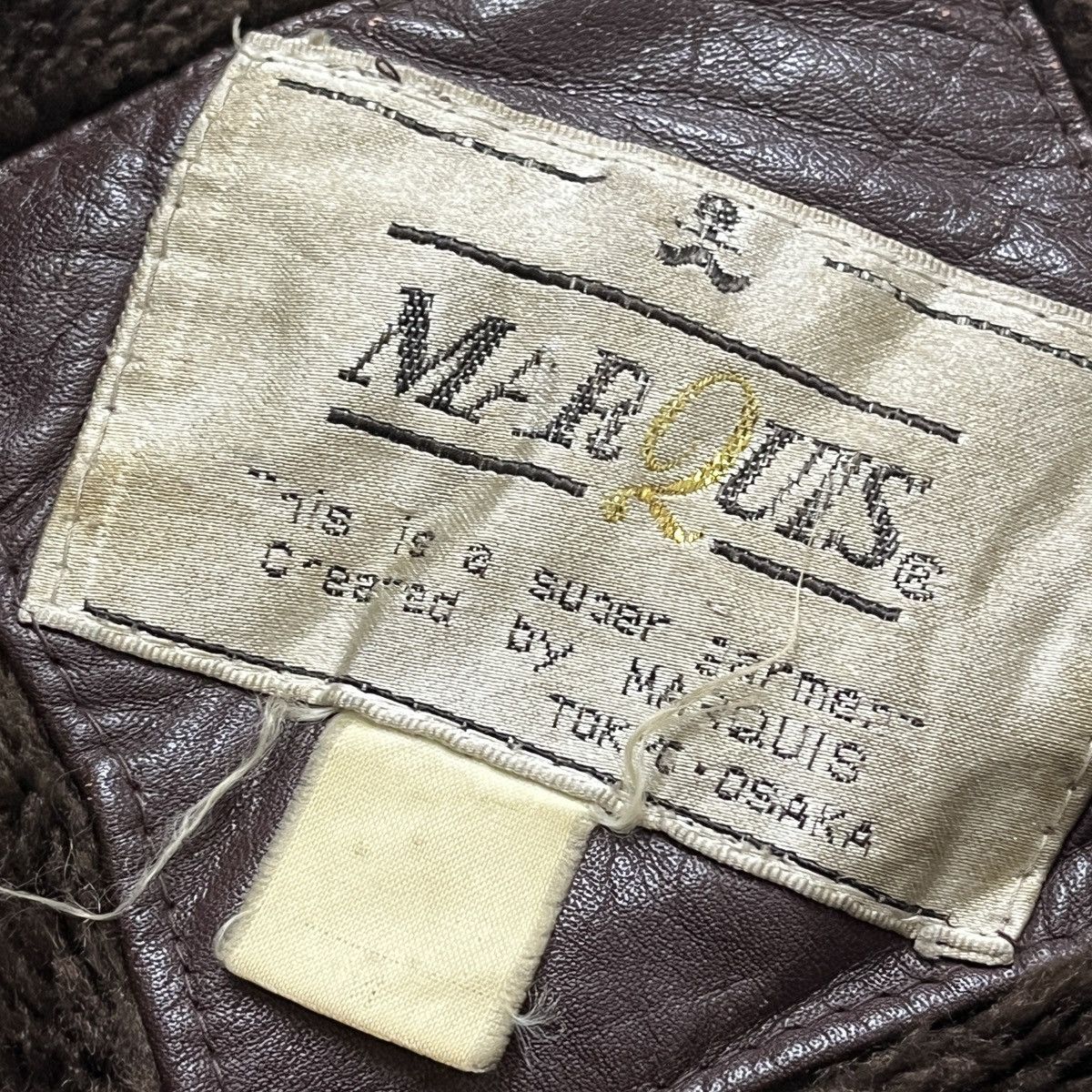 Vintage - Genuine Cowhide Leather Marquis Bomber Jacket Made In Japan - 6