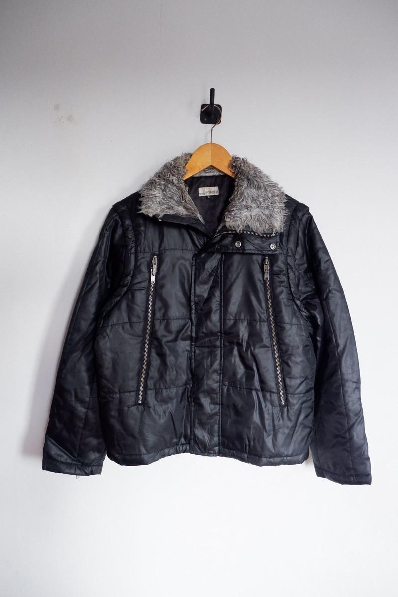 Tornado Mart - Vintage Evolution Faux Fur Neck Puffer Jacket - 1