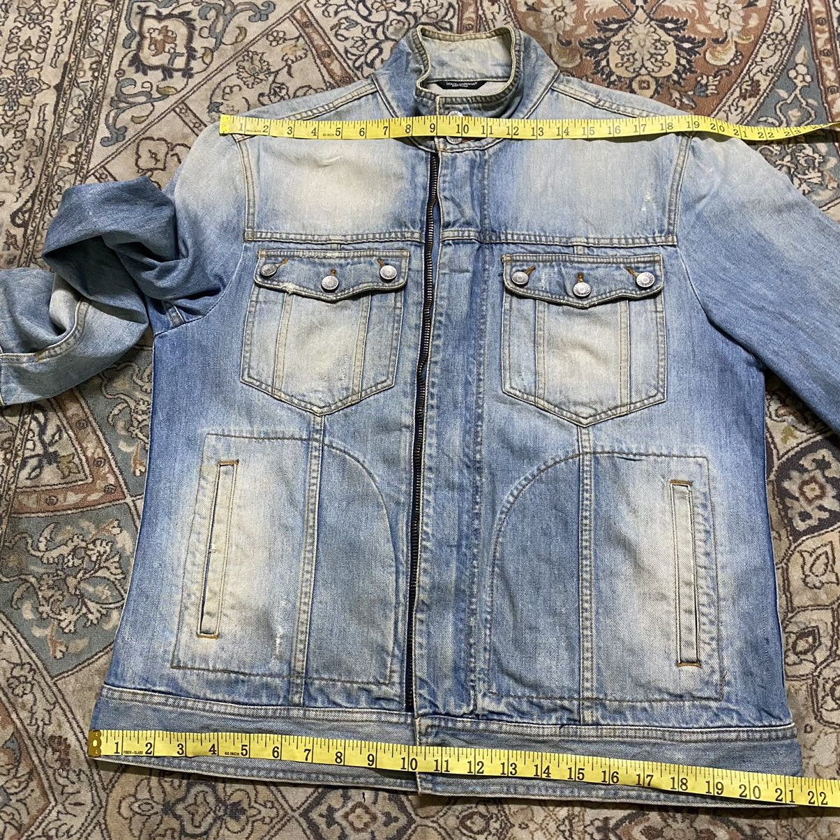 Vintage Dolce&Gabbana Denim Jacket Double Zipper Mudwash - 23