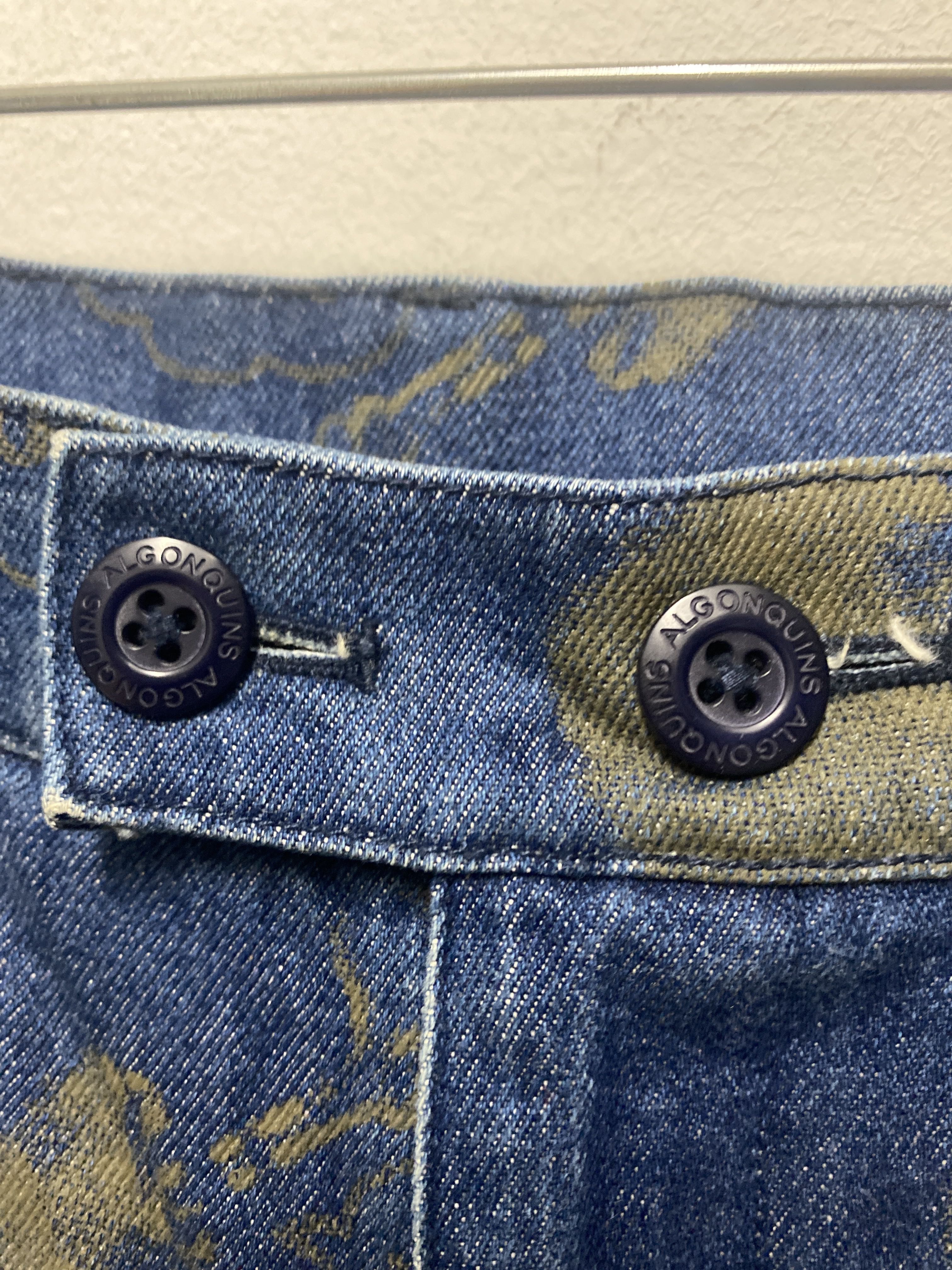 Algonquins All-Over Jellyfish Print Denim Pants – Rare Gothic Japanese Streetwear - 6