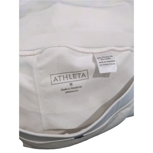 Athleta White 14.5" Breathable Rose Tennis Golf Skort Medium - 3