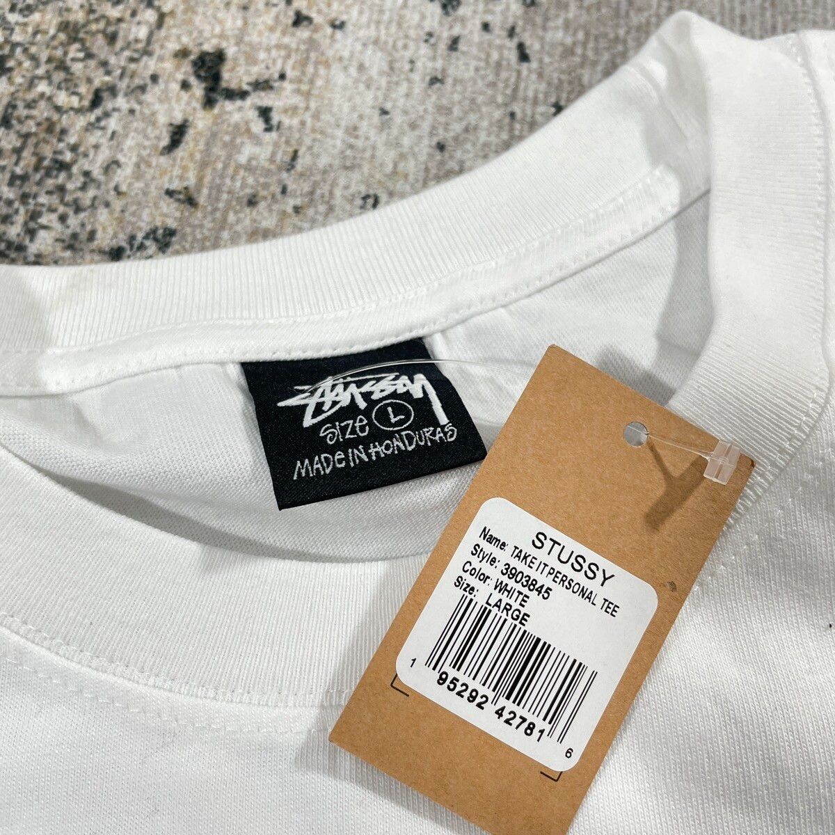 Stussy Gang Starr Tee White “ TAKE IT PERSONAL “