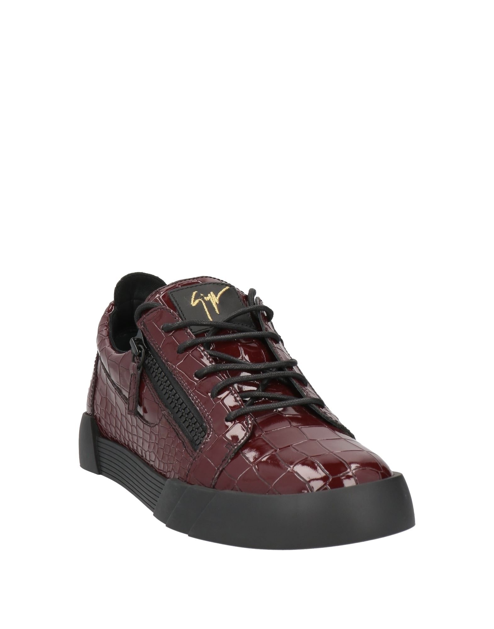 Burgundy Men's Sneakers - 2