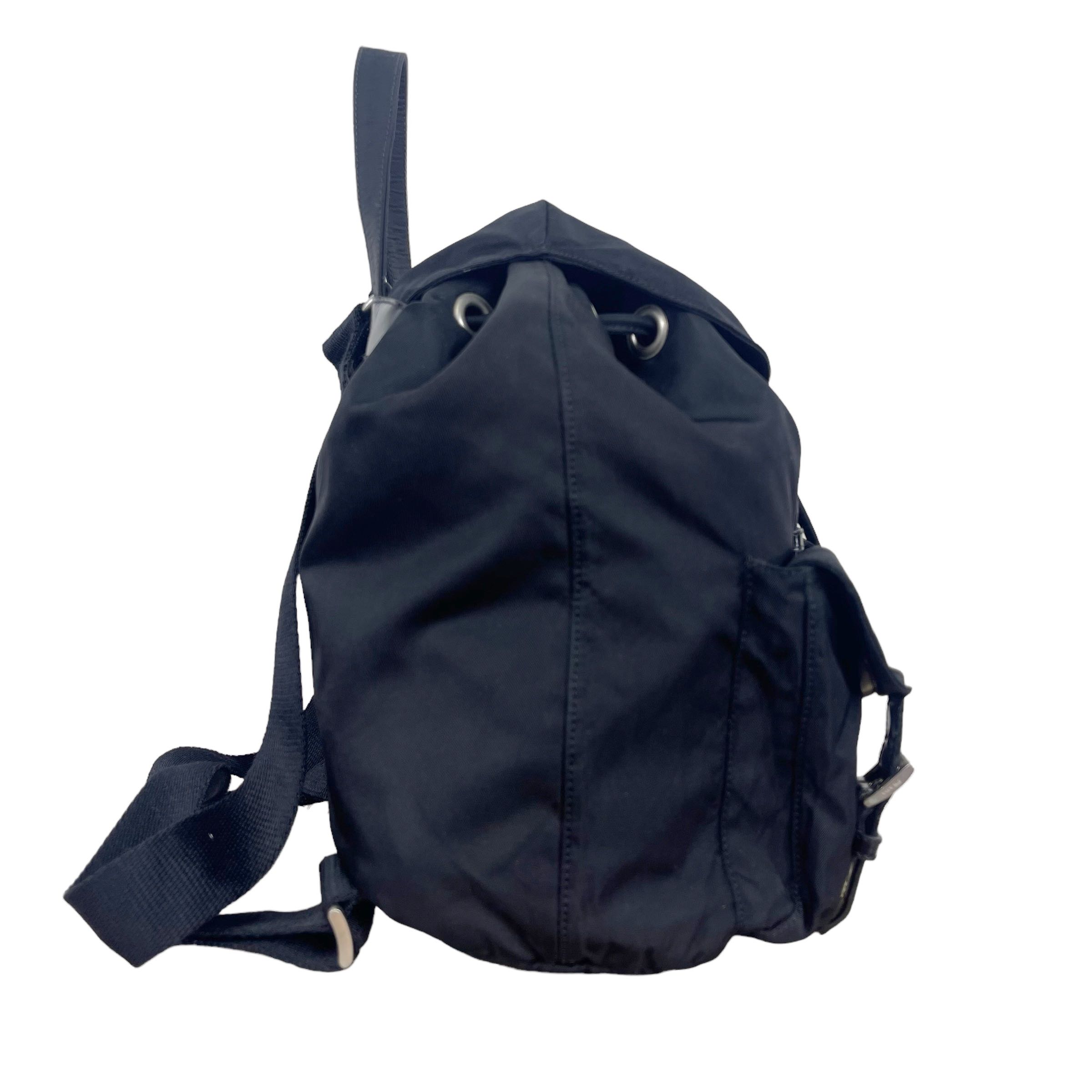 Vintage Prada Black Nylon Backpack - 5