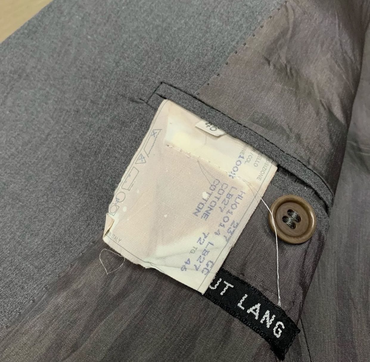 Late 1990s Helmut Lang Grey Single Breasted Blazer - 6