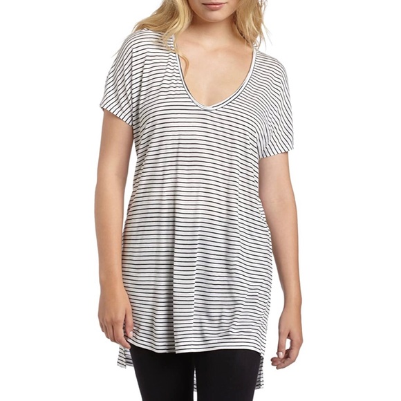 BCBGMaxAzria - BCBG Short Sleeve Striped Tunic - 1